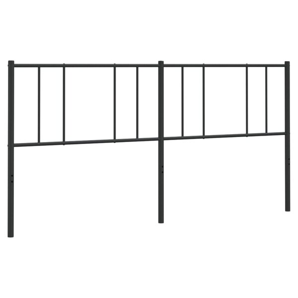 vidaXL Tête de lit métal noir 200 cm