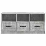 vidaXL Meuble TV Gris béton 102 x 34 5 x 47 cm Bois d'ingénierie