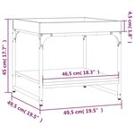 vidaXL Table basse noir 49 5x49 5x45 cm bois d'ingénierie