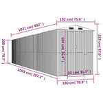 vidaXL Abri de jardin Marron foncé 192x1021x223 cm Acier galvanisé