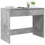 vidaXL Bureau Gris béton 100 x 50 x 78 cm Bois d'ingénierie