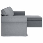 vidaXL Canapé Gris clair 215 x 138 x 80 cm tissu