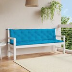 vidaXL Coussin de banc de jardin bleu clair tissu oxford