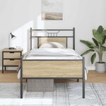 vidaXL Cadre de lit sans matelas chêne sonoma 80x200 cm