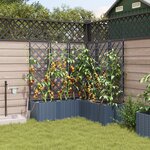 vidaXL Pots de jardin Gris 120 x 120 x 142 cm Acier