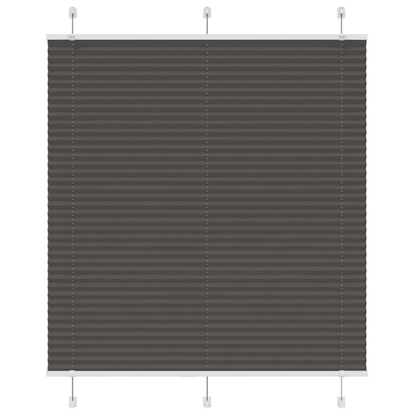 vidaXL Store plissé noir 120x100 cm largeur du tissu 119 4cm polyester