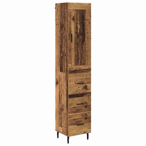 vidaXL Haut Armoire Bois Ancien 34 5 x 34 x 180 cm Bois d'ingénierie