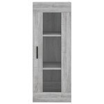 vidaXL Buffet haut Sonoma gris 34 5x34x180 cm Bois d'ingénierie