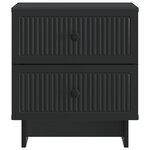 vidaXL Cabinet de chevet Noir 43 x 34 5 x 47 5 cm Bois d'ingénierie