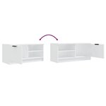 vidaXL Meubles TV 2 Pièces Blanc 80x35x36 5 cm Bois d'ingénierie