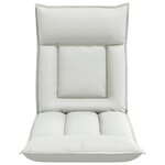vidaXL Fauteuil de sol ajustable Blanc Simili cuir