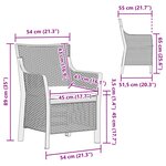 vidaXL Fauteuil Anthracite PP
