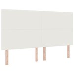 vidaXL Tête de lit avec tête de lit Crème 180 cm Cuir synthétique