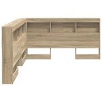 vidaXL Tête de lit de rangement Chêne Sonoma 140 cm Bois d'ingénierie