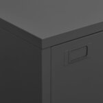vidaXL Coffre de rangement industriel Anthracite 75x40x115 cm Métal