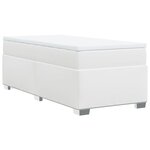 vidaXL Sommier à lattes de lit avec matelas Blanc 90x190 cm Similicuir