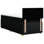 vidaXL Sommier à lattes de lit avec matelas Noir 100x200 cm Tissu