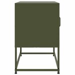 vidaXL Meuble TV vert olive 68x39x60 5 cm acier