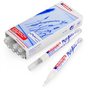 Marqueur Acrylique 5300 Blanc trafic Pointe Fine 1-2 mm x 10 EDDING