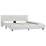 vidaXL Cadre de lit avec LED sans matelas blanc 180x200 cm