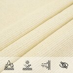 vidaXL Voile d'ombrage 160 g/m² Crème 4 5x4 5x4 5 m PEHD