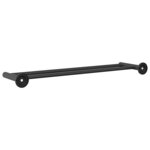 vidaXL Porte-serviettes Noir 61 x 14.5 x 5 cm Acier inoxydable