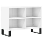 vidaXL Meuble TV blanc 69 5 x 30 x 50 cm bois d'ingénierie