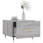 vidaXL Table basse Sonoma gris 50x50x40 cm Bois d'ingénierie