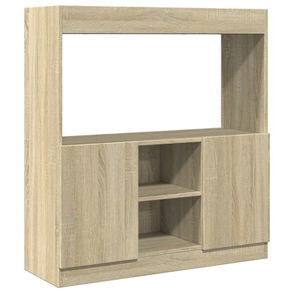 vidaXL Buffet haut chêne sonoma 92x33x100 cm bois d'ingénierie