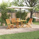 vidaXL Ensemble de salle à manger pour jardin 5 Pièces Marron