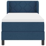 vidaXL Lit boxspring avec matelas avec matelas Bleu 80 x 200 cm tissu