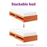 vidaXL Lit de jour sans matelas cire marron 90x190 cm bois pin massif