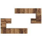 vidaXL Ensemble meuble TV 8 Pièces Bois ancien Moyen 30.5 x 30 x 30 cm