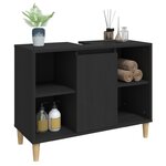 vidaXL Meuble d'évier noir 80x33x60 cm bois d'ingénierie
