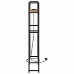 vidaXL Headboard de Rangement avec Station de Charge Chêne fumé 75 cm