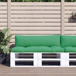 vidaXL Coussins de palette lot de 2 vert tissu