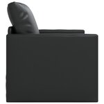 vidaXL Fauteuil-lit au sol 2-en-1 Noir 74x77x81 cm Simili cuir