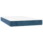 vidaXL Matelas de lit à ressorts ensachés fermeté moyenne Bleu foncé 120x200x20 cm