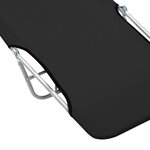 vidaXL Chaises longues pliables lot de 2 Acier et tissu Noir