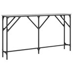 vidaXL Table console sonoma gris 140x23x75 cm bois d'ingénierie