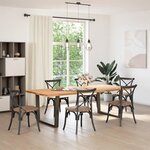 vidaXL Pieds de table à manger en forme de V  2 pièces  acier naturel  100 x (72-73 3) cm