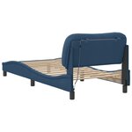 vidaXL Cadre de lit avec lumières LED bleu 90x200 cm tissu