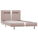 vidaXL Cadre de lit avec LED sans matelas cappuccino 90x200 cm