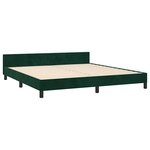 vidaXL Cadre de lit sans matelas vert foncé 200x200 cm velours