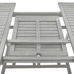 vidaXL Table de jardin Gris 200x100x75 cm Bois d'acacia massif