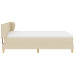 Lit à ressorts vidaXL avec matelas Crème 160x200 cm en tissu