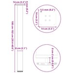 vidaXL Pieds de table de bar 4 pièces Noir 100-102 cm Acier