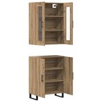 vidaXL Haut Armoire 2 Pièces chêne artisanal Bois d'ingénierie