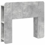 vidaXL Cabinet de Tête de Lit Gris béton Bois d'ingénierie