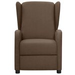 vidaXL Fauteuil électrique de massage Marron Tissu